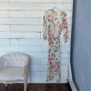 Floral wrap dress size L